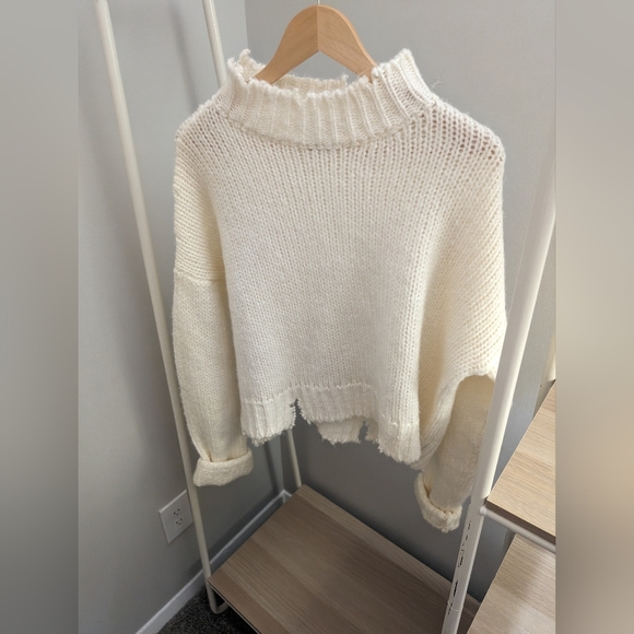 Show Me Your MuMu Sweaters - Show Me Your Mumu Distressed Sweater